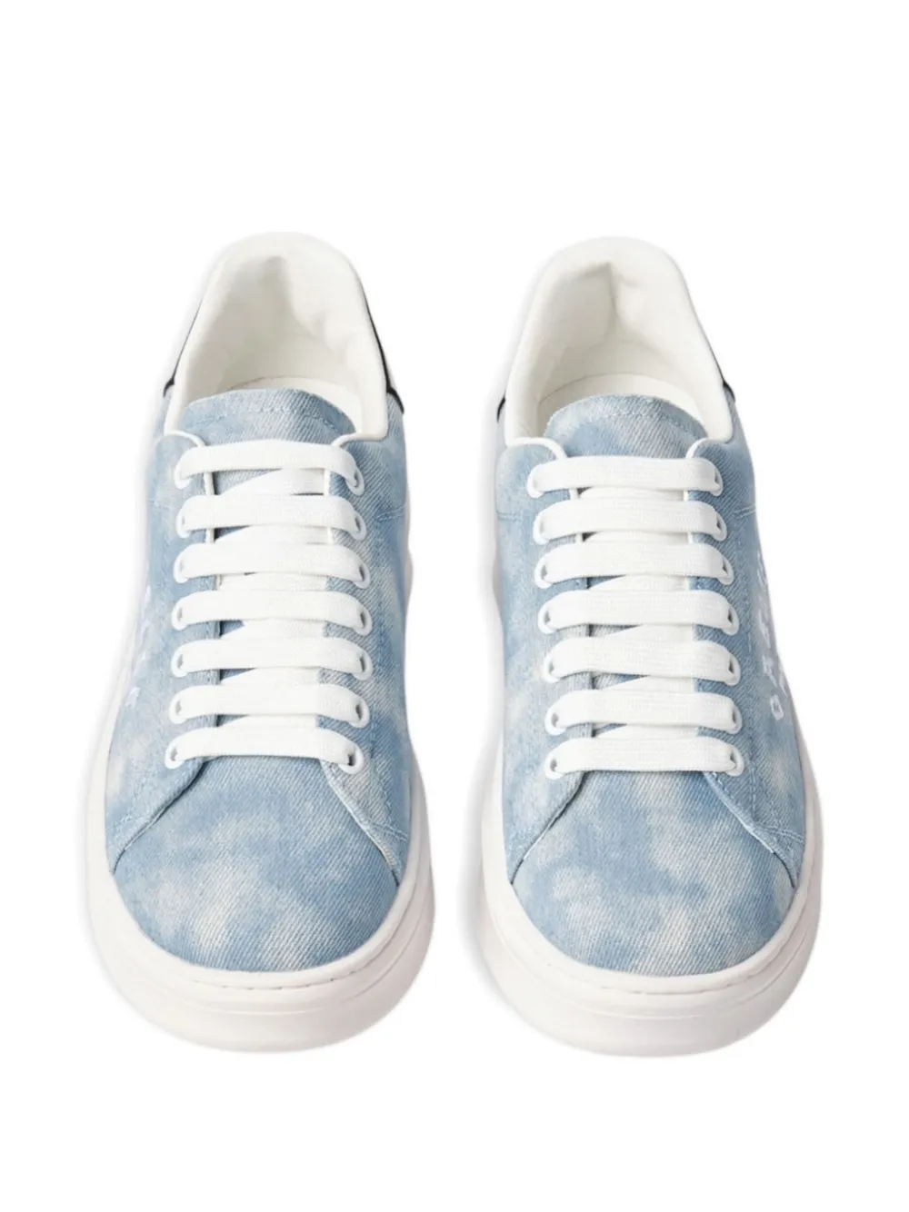 Gaëlle Paris Denim sneakers met geborduurd logo Blauw