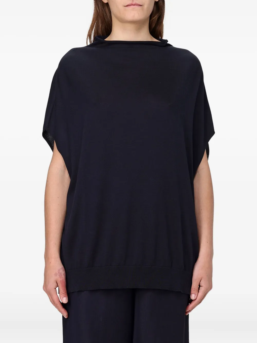 Fabiana Filippi roll-neck knitted top - Blue