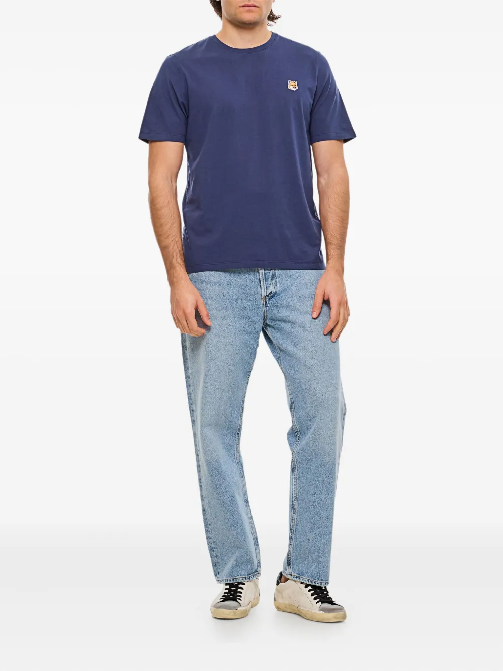 Maison Kitsuné fox-motif T-shirt - Blauw