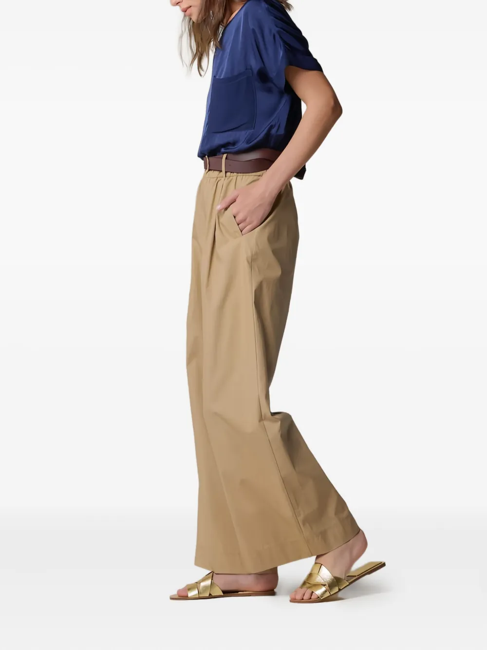 Kocca Magdalene Pleated Trousers In Brown