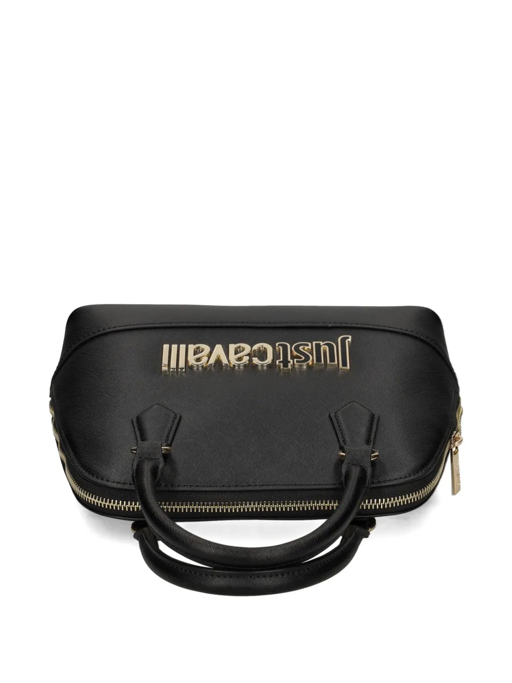 Just Cavalli Logo-plaque Tote Bag In Black