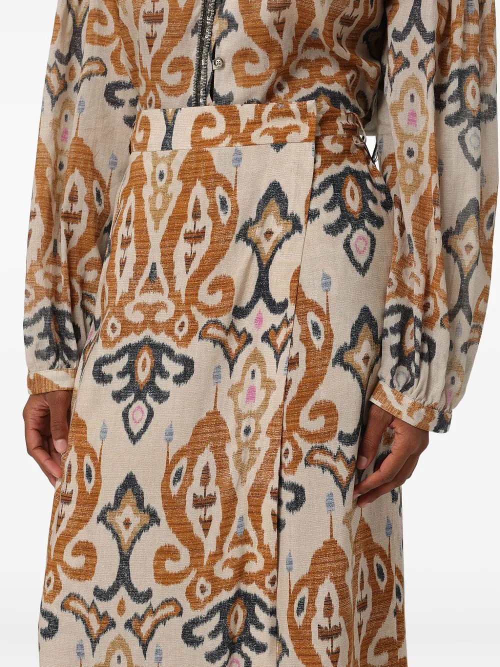 Bazar Deluxe Broek met wijde pijpen Beige