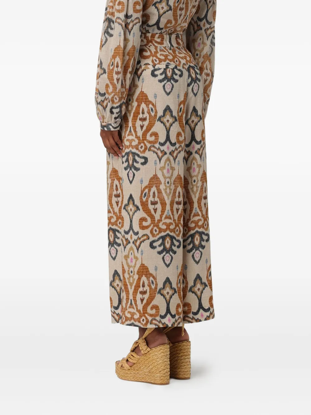 Bazar Deluxe Broek met wijde pijpen Beige