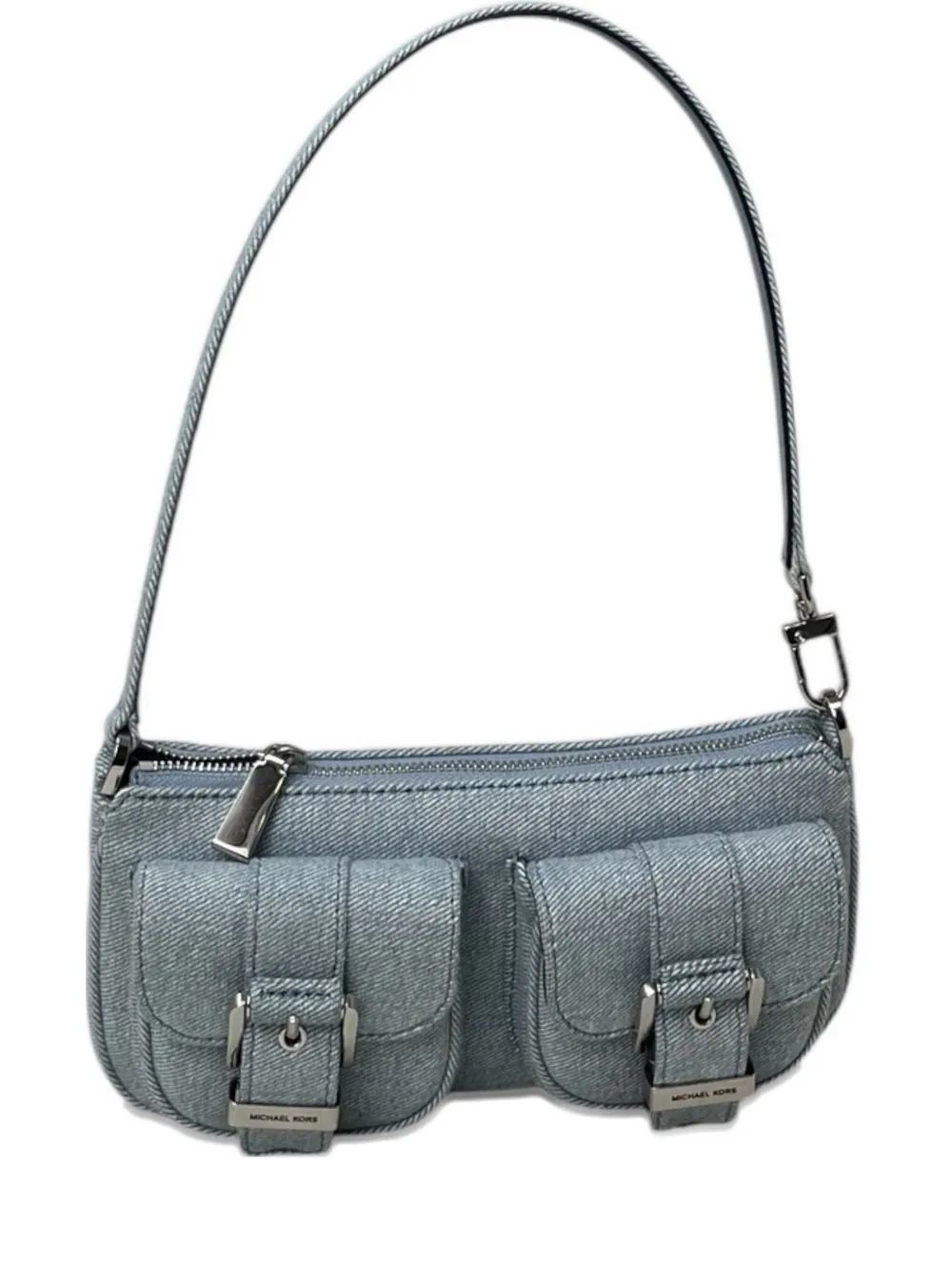 Michael Kors Zoe Buckle-detail Shoulder Bag In Blue