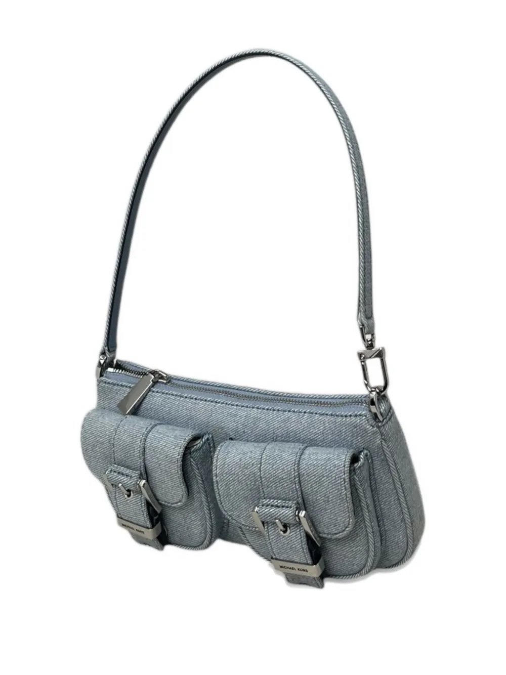 Michael Kors Zoe Buckle-detail Shoulder Bag In Blue