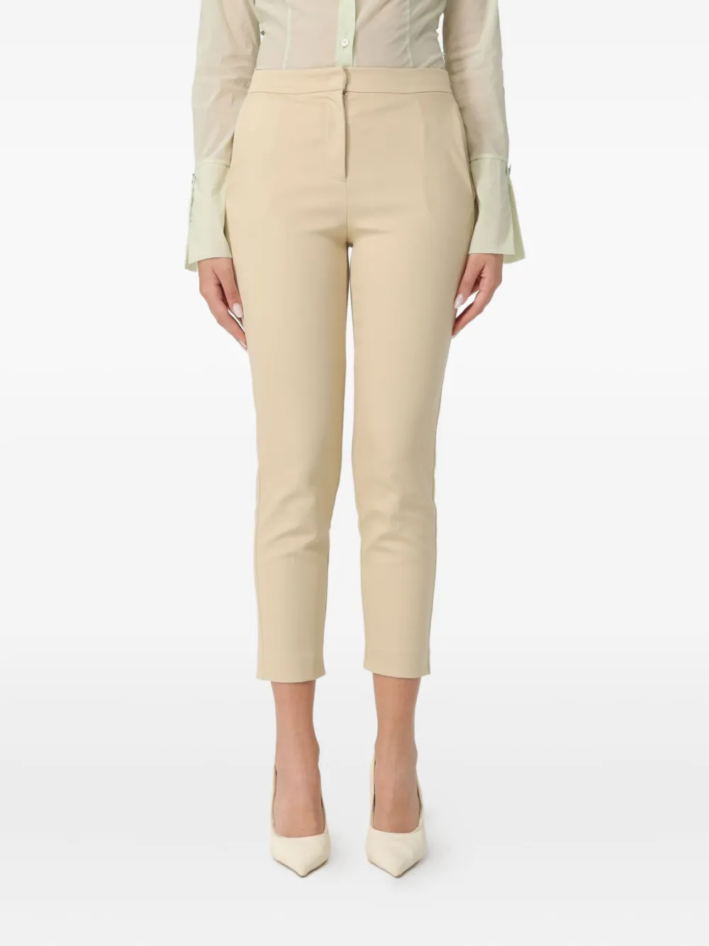 Patrizia Pepe appliqué trousers | Neutrals | Image 1
