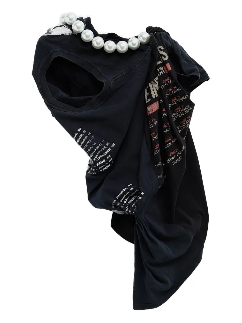 August Barron twisted graphic-print beaded T-shirt | T-Shirts & Jersey Shirts | Image 2