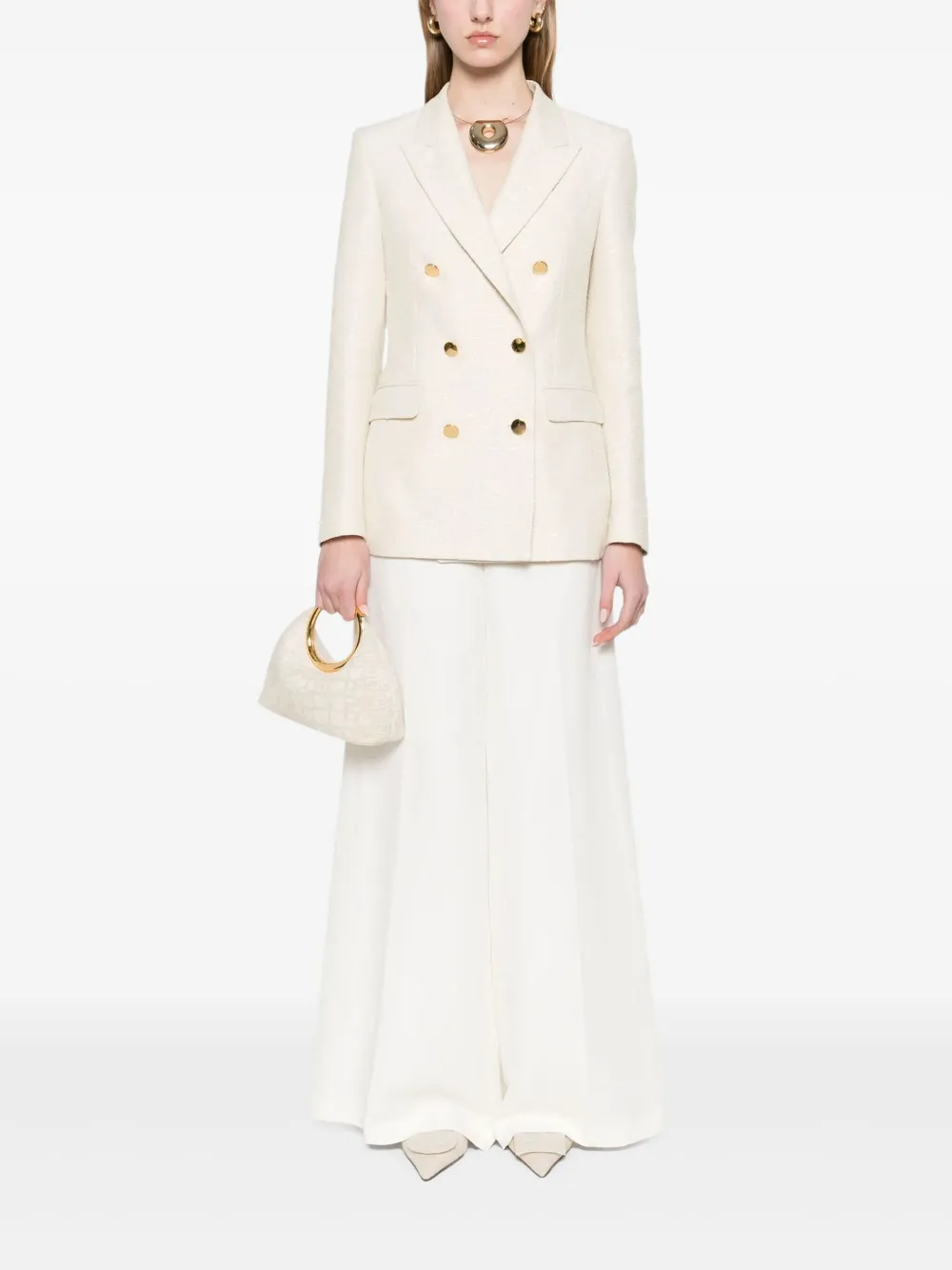 Tagliatore Blazer met enkele rij knopen Wit