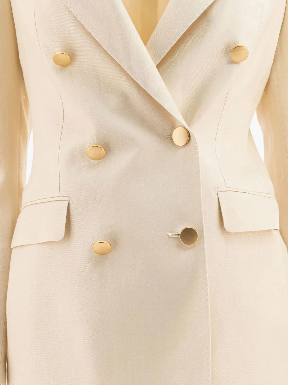 Tagliatore Jas met dubbele rij knopen Beige