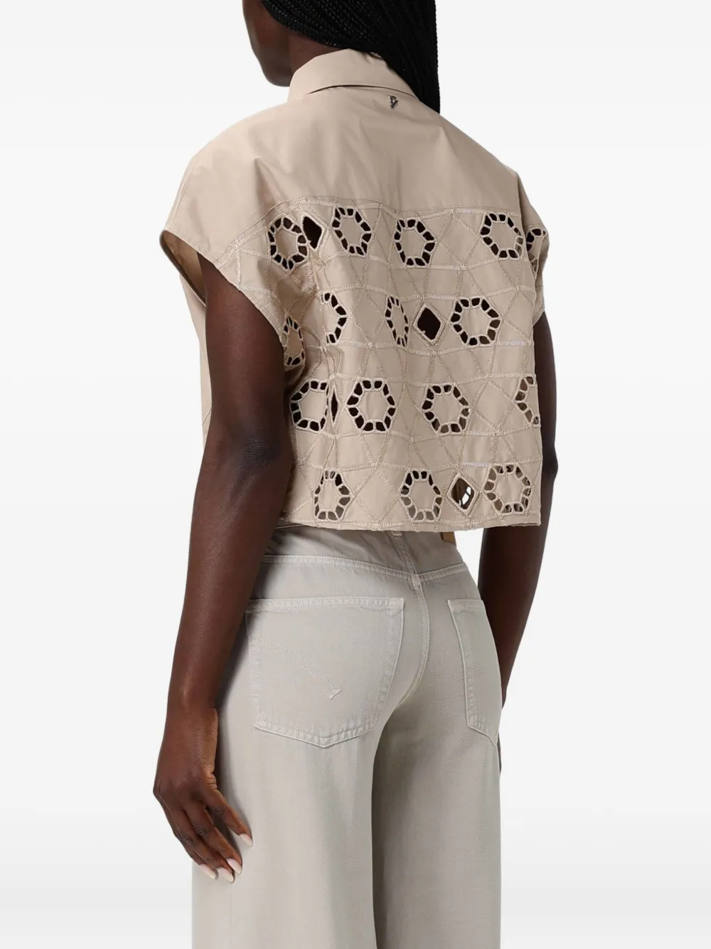DONDUP cut-out pocket shirt - Beige