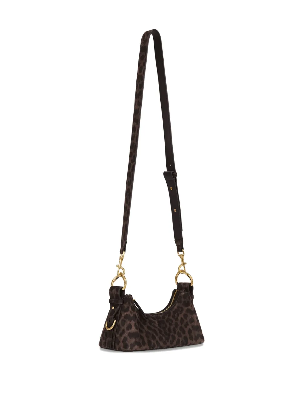 Potamy Leopard Shoulder Bag In Brown
