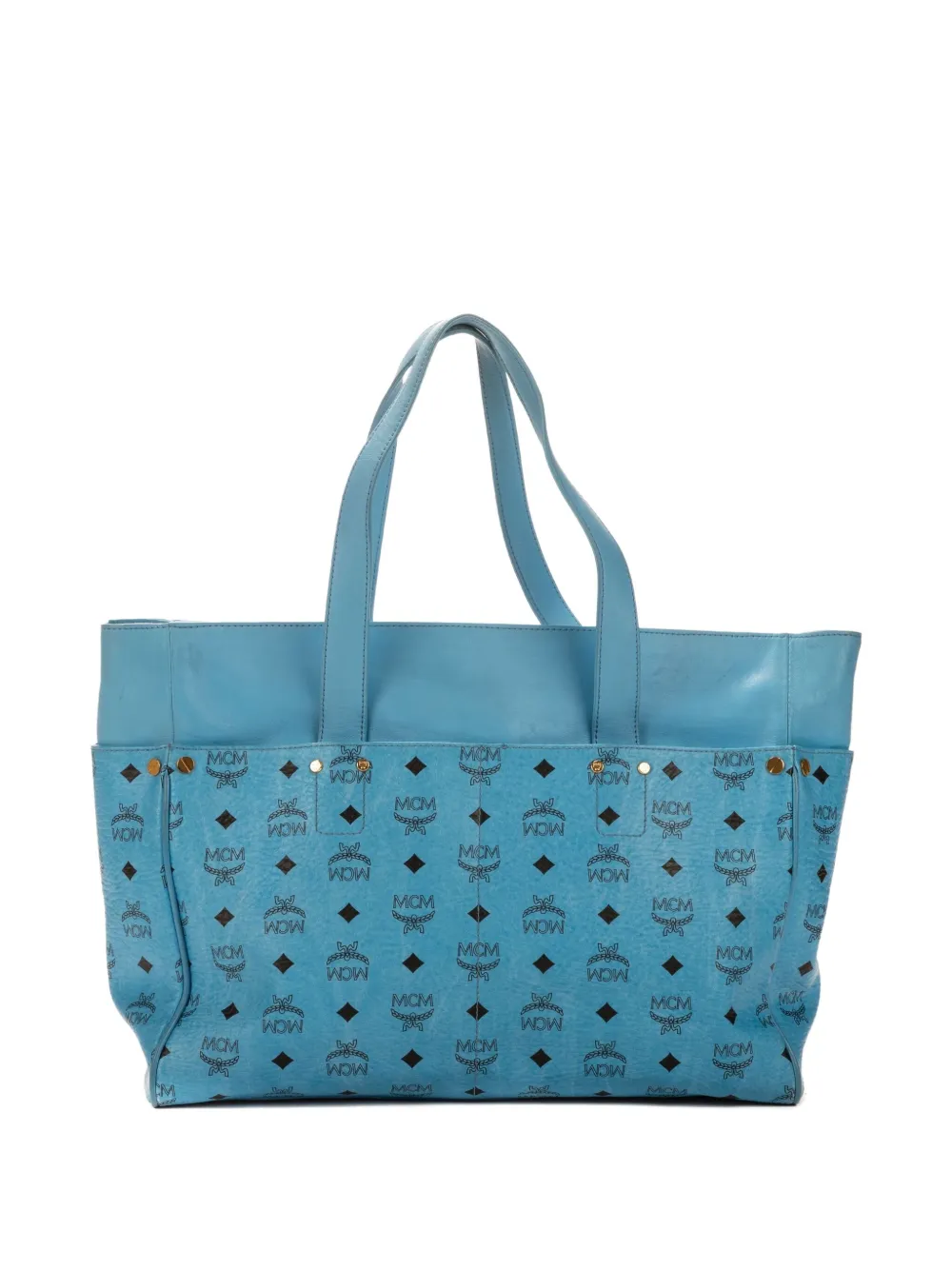  Mcm Pre-owned Visetos Tote Bag - Blue 