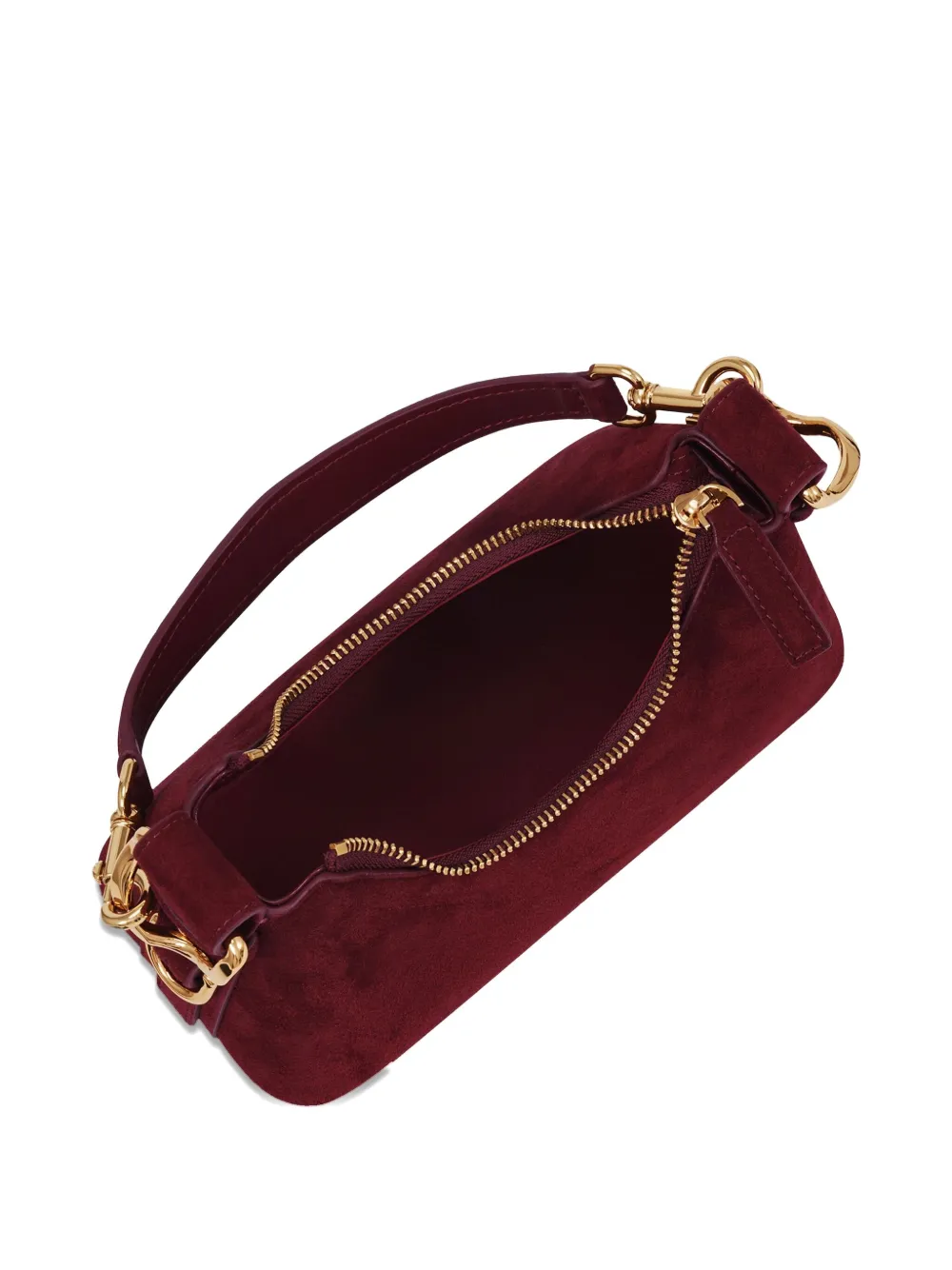 Potamy Suede Shoulder Bag In Red