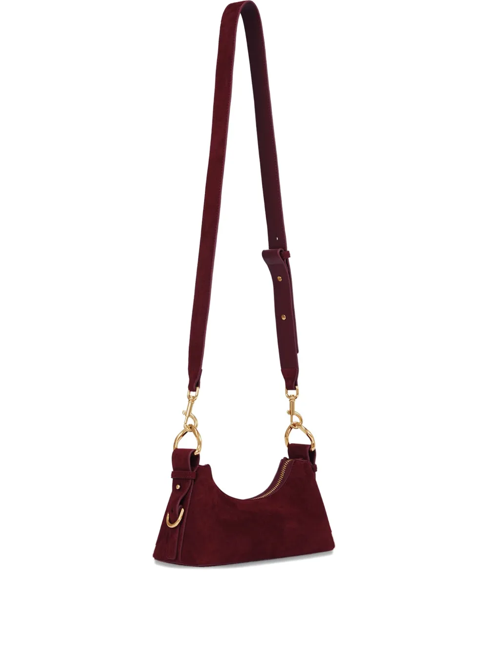 Potamy Suede Shoulder Bag In Red