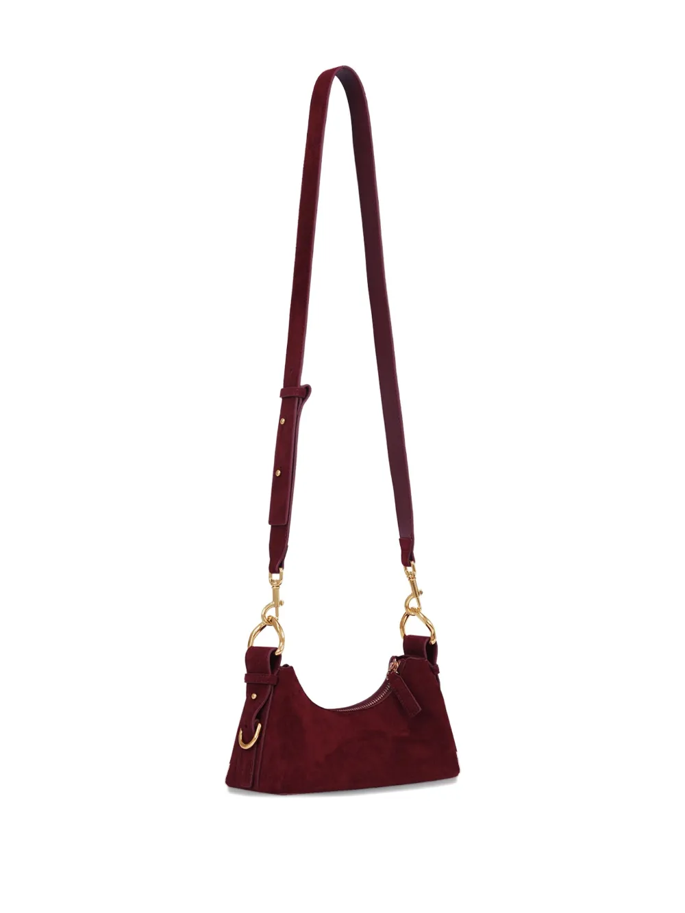 Potamy Suede Shoulder Bag In Red