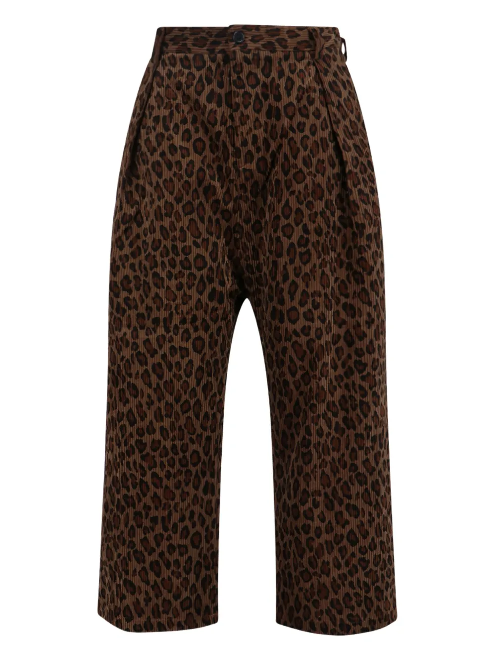 Sibel Saral leopard-intarsia trousers | Brown | Image 1