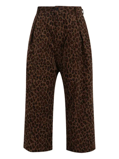 Sibel Saral leopard-intarsia trousers