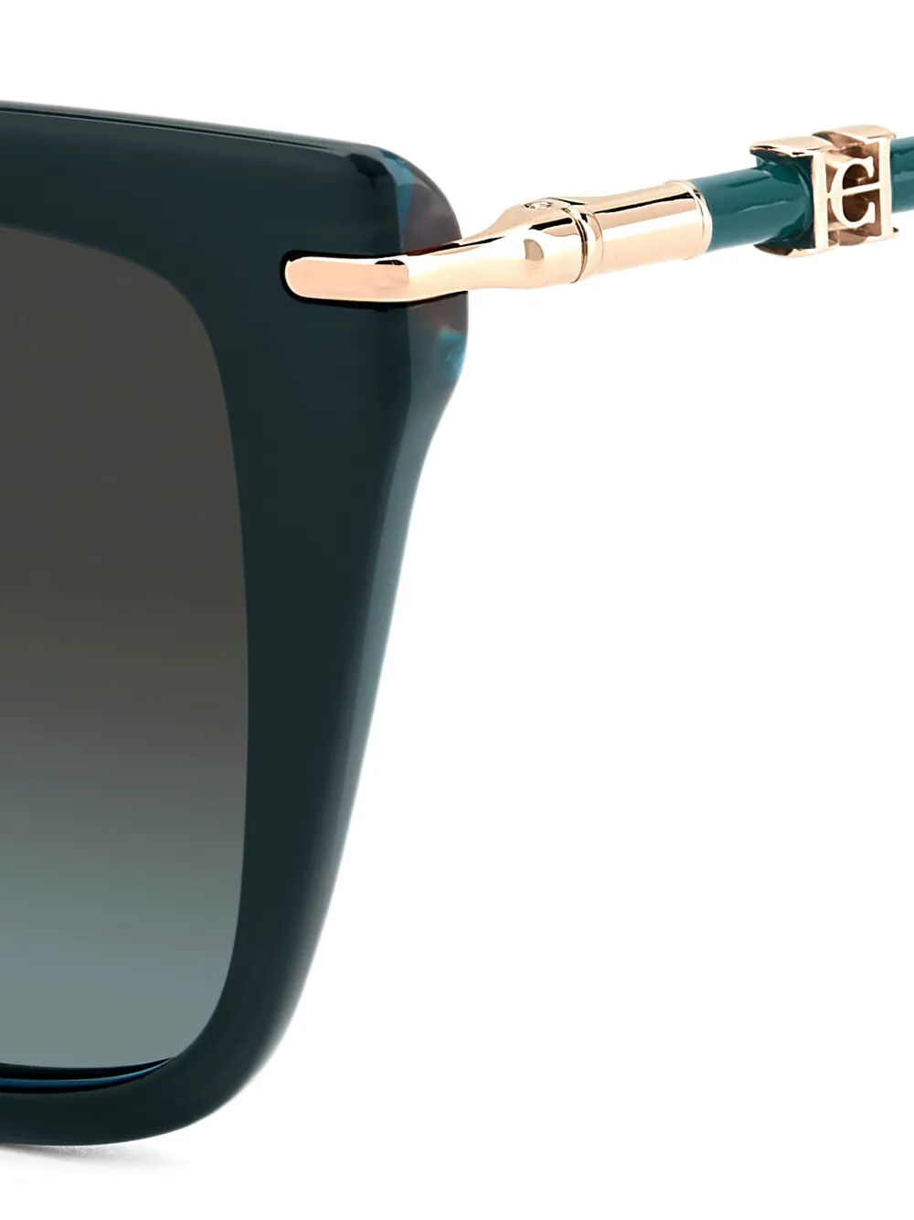 Carolina Herrera Zonnebril met vierkant montuur en patroon Blauw