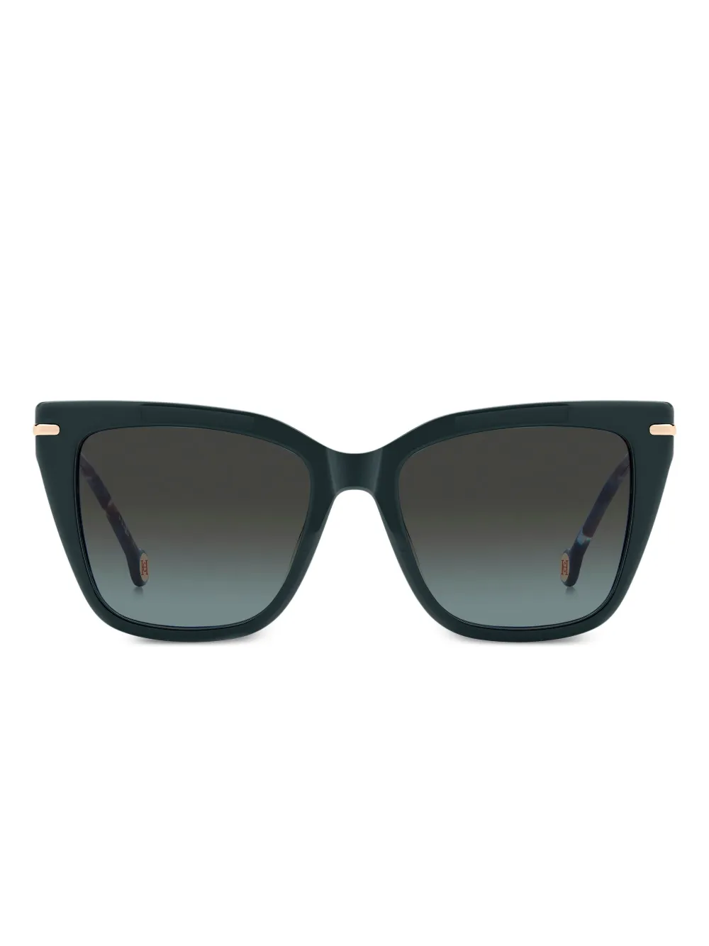 Carolina Herrera square-frame patterned-arms sunglasses - Blu