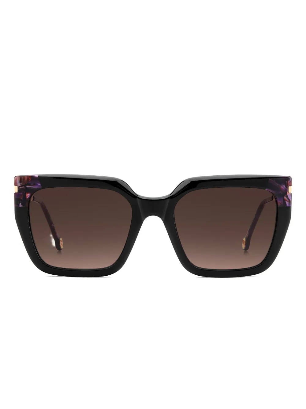Carolina Herrera Square-frame Gradient-lenses Sunglasses In Brown