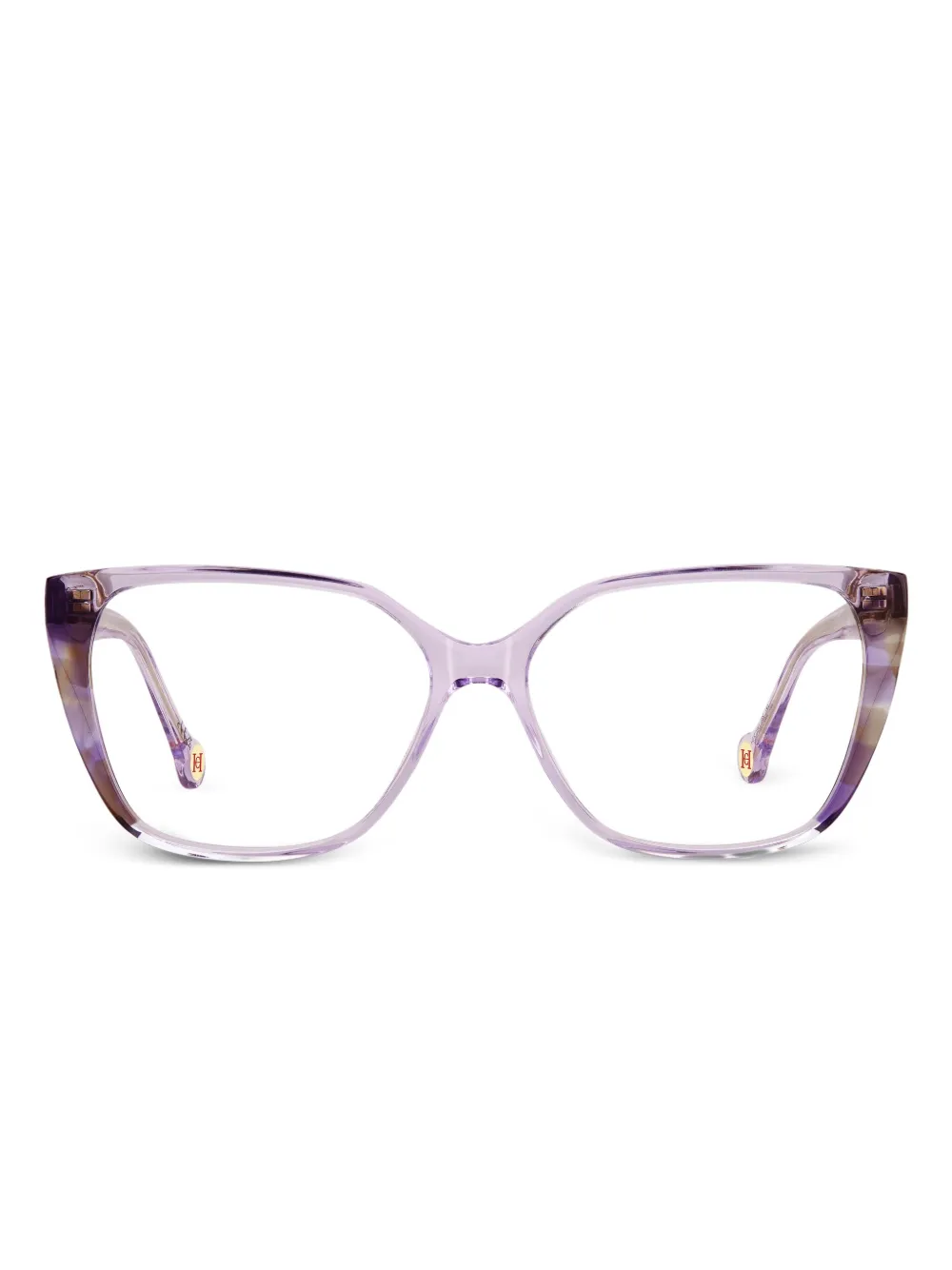 Carolina Herrera cat-eye patterned-frame glasses | Purple | Image 1