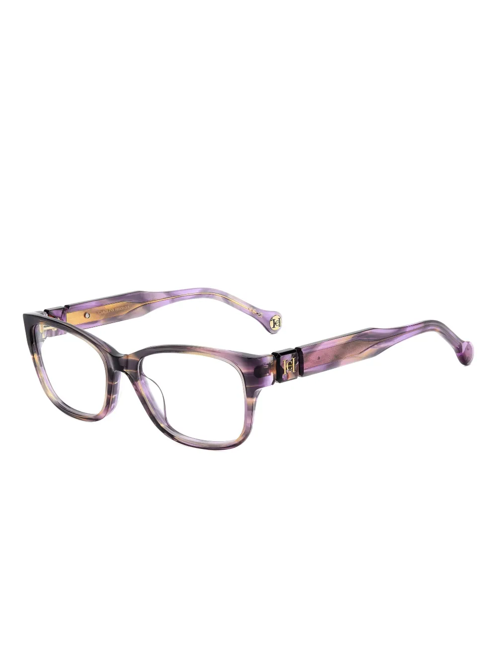 Carolina Herrera Square-frame Glasses In Brown
