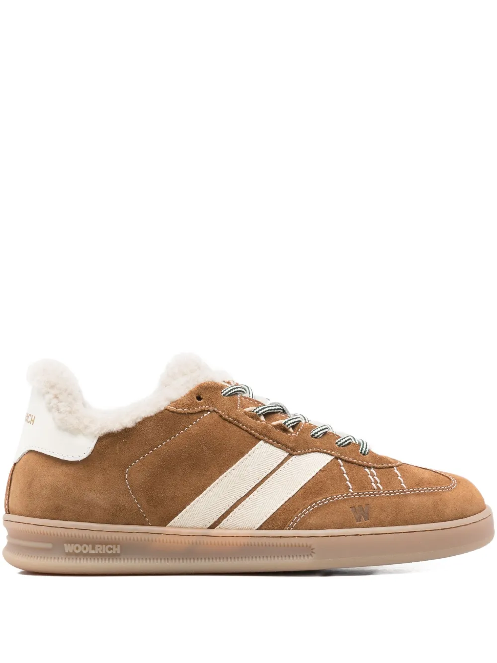 Woolrich Doubleu Tennis Suede Sneakers In Brown