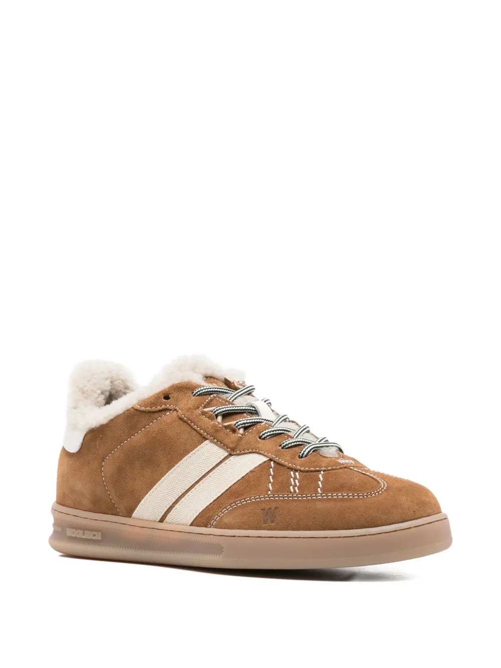 Woolrich baskets Doubleu Tennis en daim | baskets à enfiler | Image 2