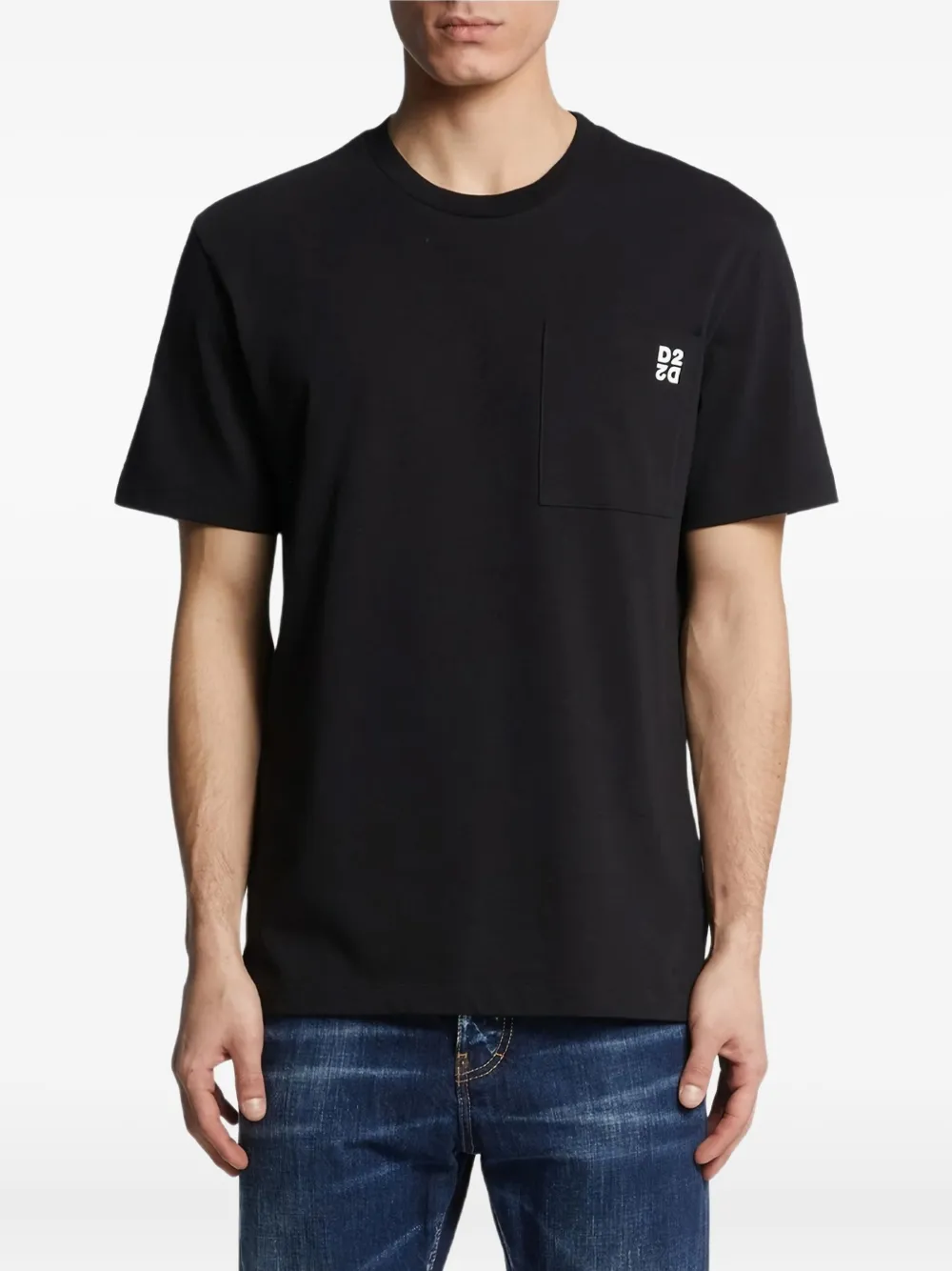 DSQUARED2 pocket T-shirt (pack oh two) - Zwart
