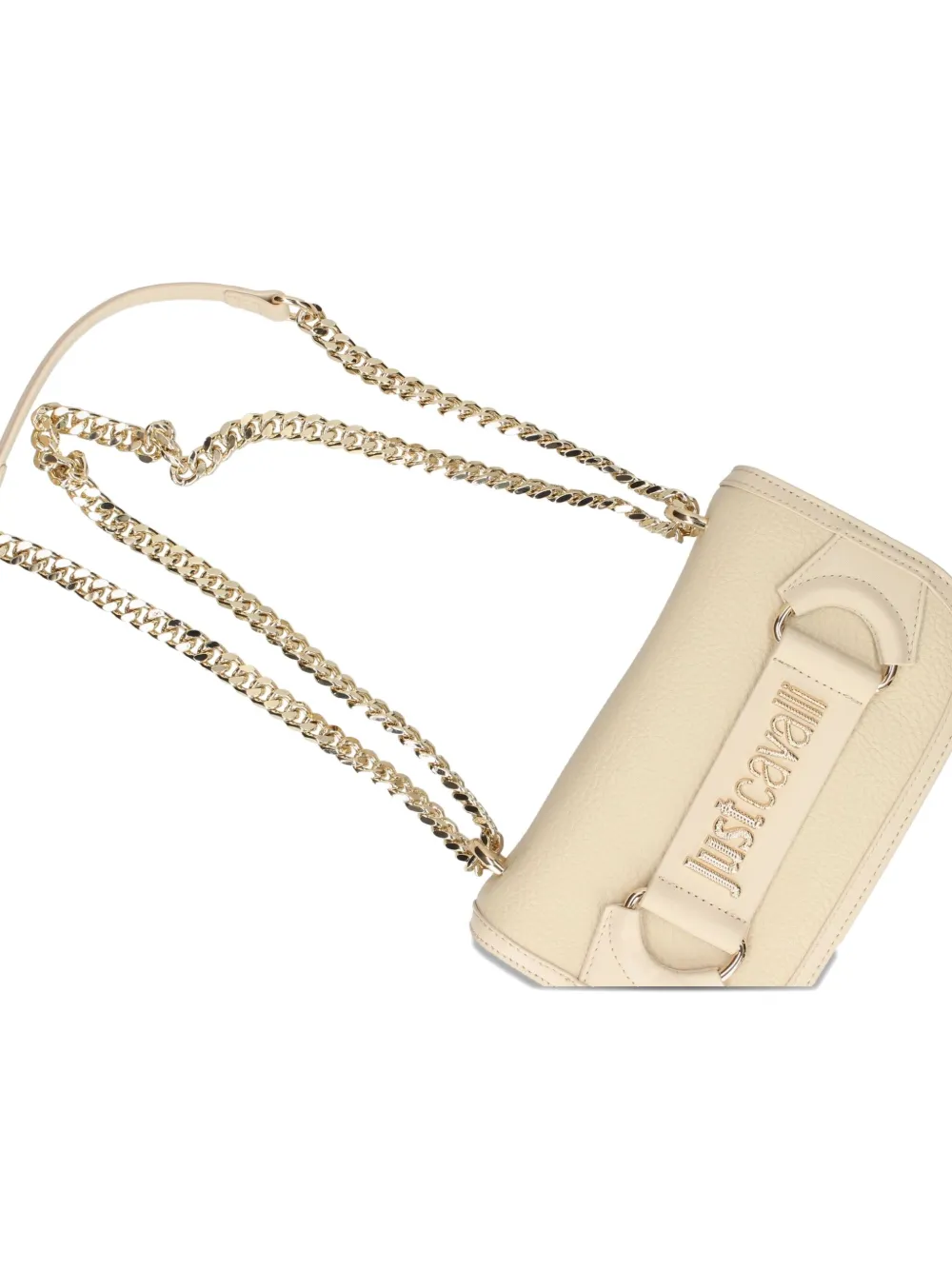 Just Cavalli Logo-plaque Cross Body Bag In Neutral