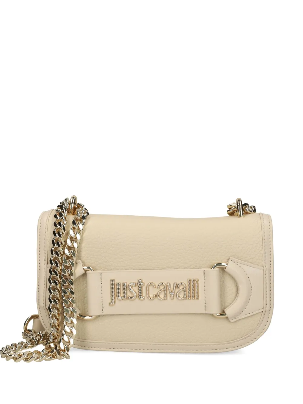 Just Cavalli Logo-plaque Cross Body Bag In Neutral