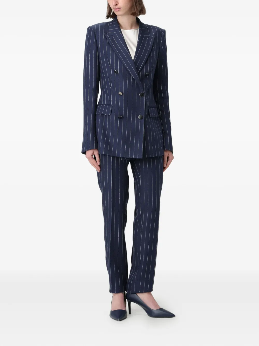Tagliatore traje a rayas con doble botonadura | azul | Image 1
