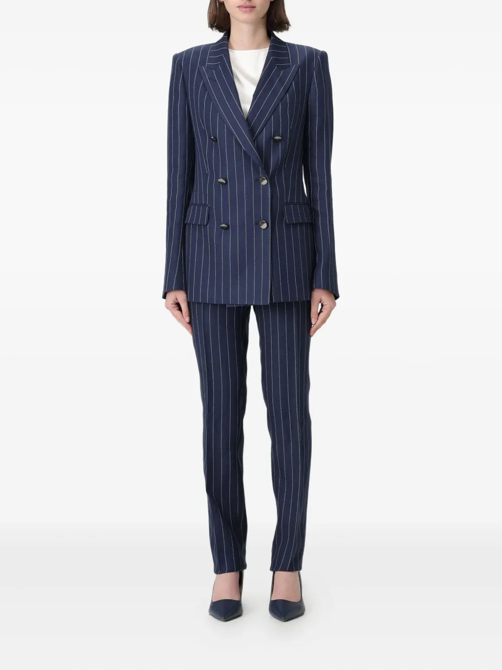 Tagliatore striped double-breasted suit - Blauw