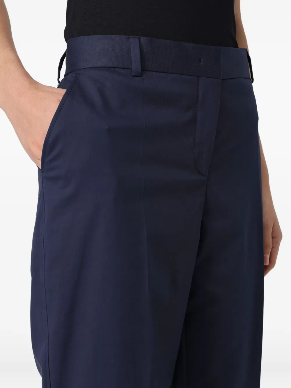 Alberta Ferretti Broek met verborgen sluiting Blauw