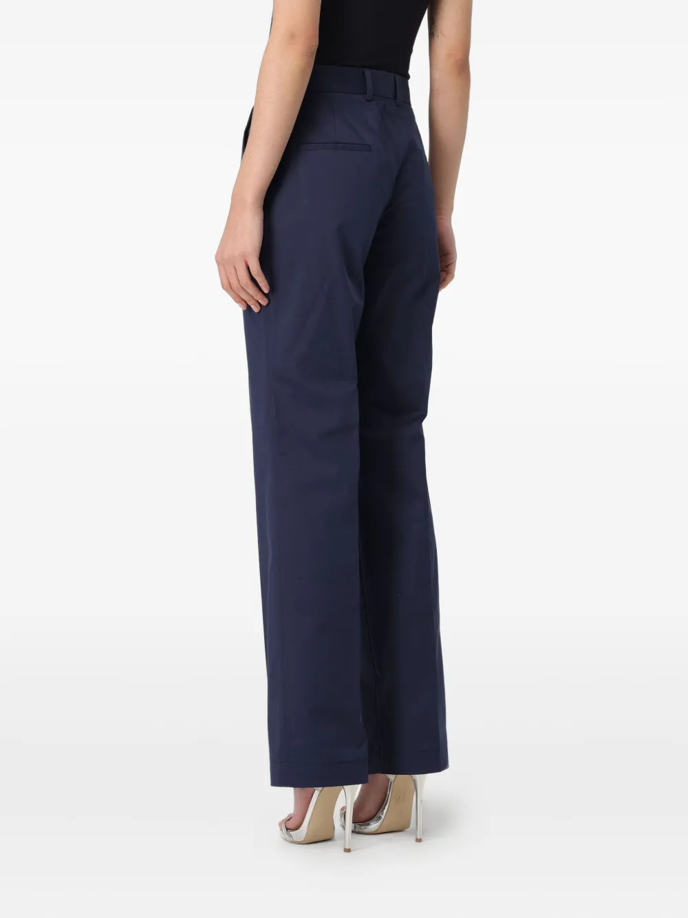 Alberta Ferretti Broek met verborgen sluiting Blauw