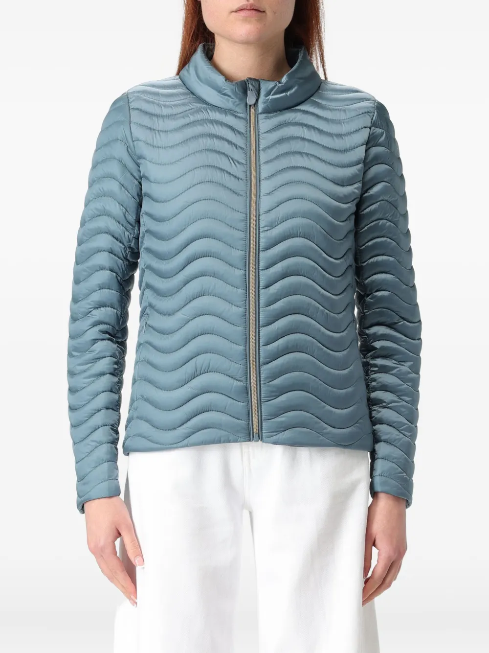 Save The Duck Pearl wave quilted jacket | Blue | Image 1