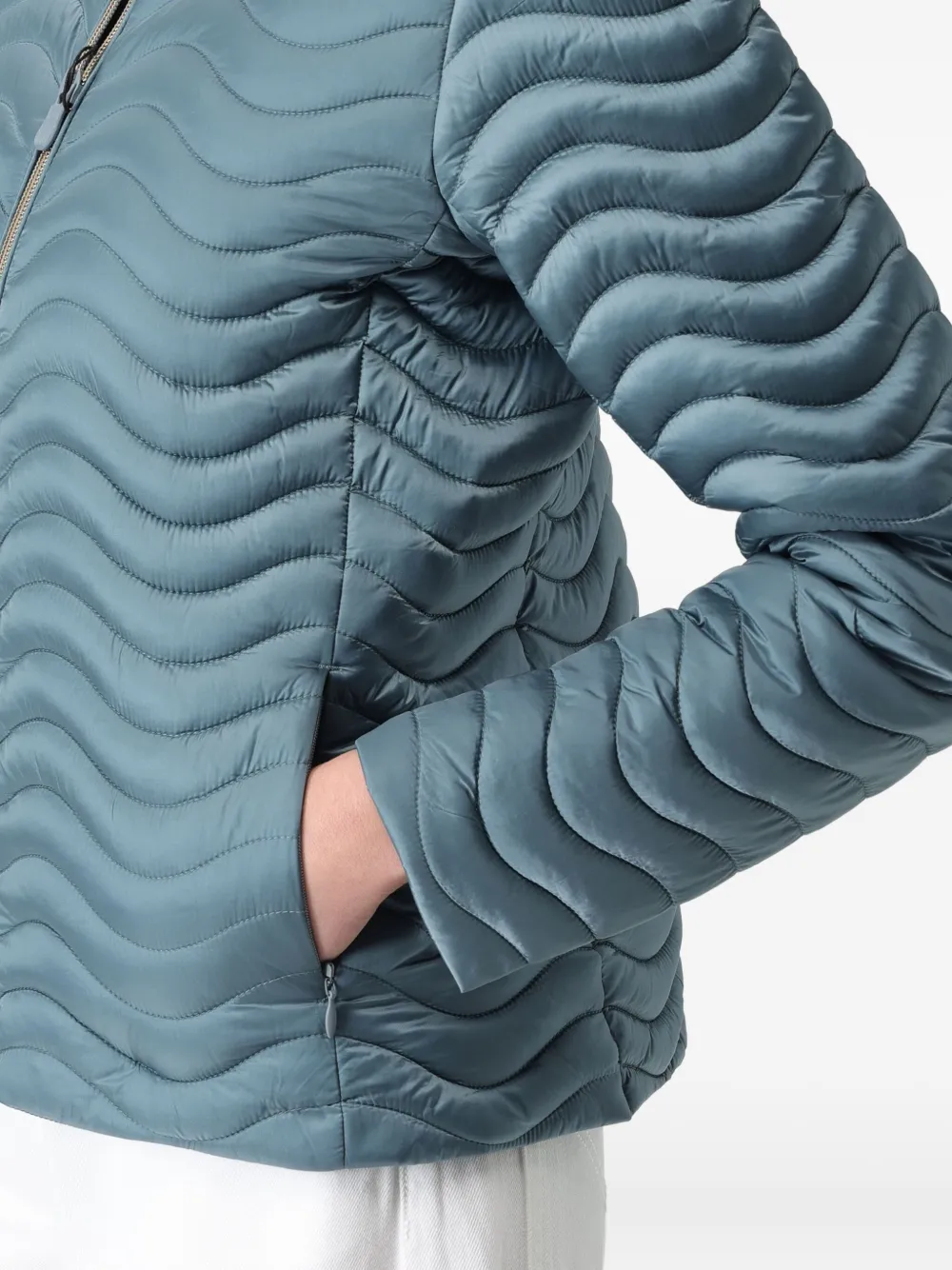 Save The Duck Pearl Wave gewatteerd jack Blauw