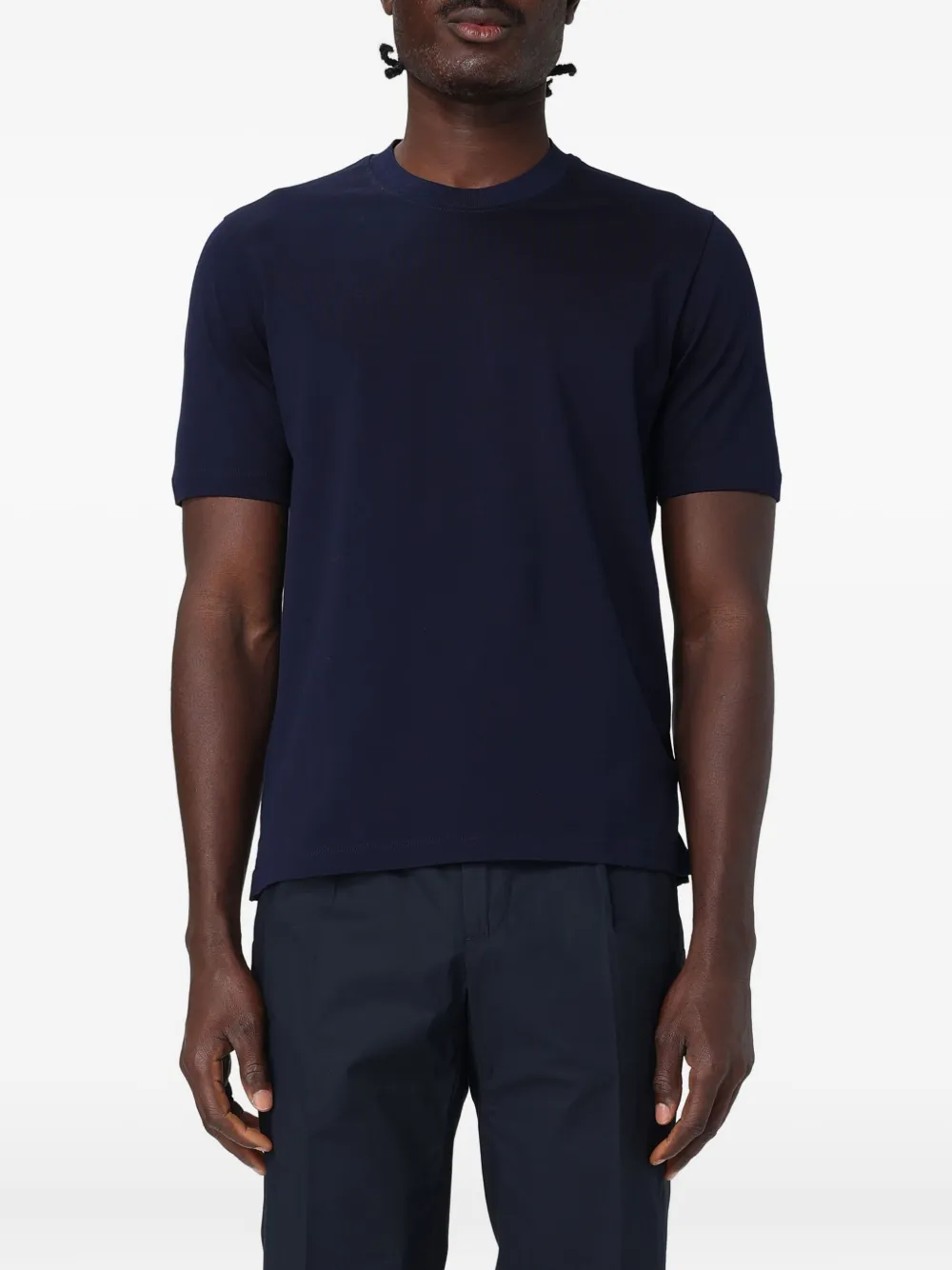 Zanone Short-sleeves Cotton T-shirt In Blue