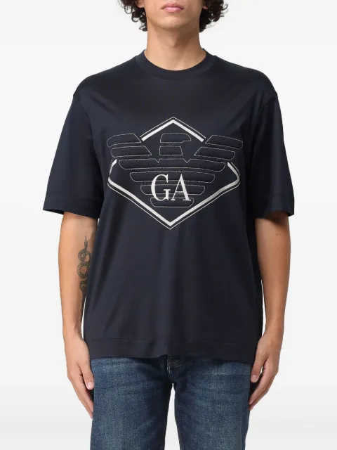 Emporio Armani embroidered T-shirt