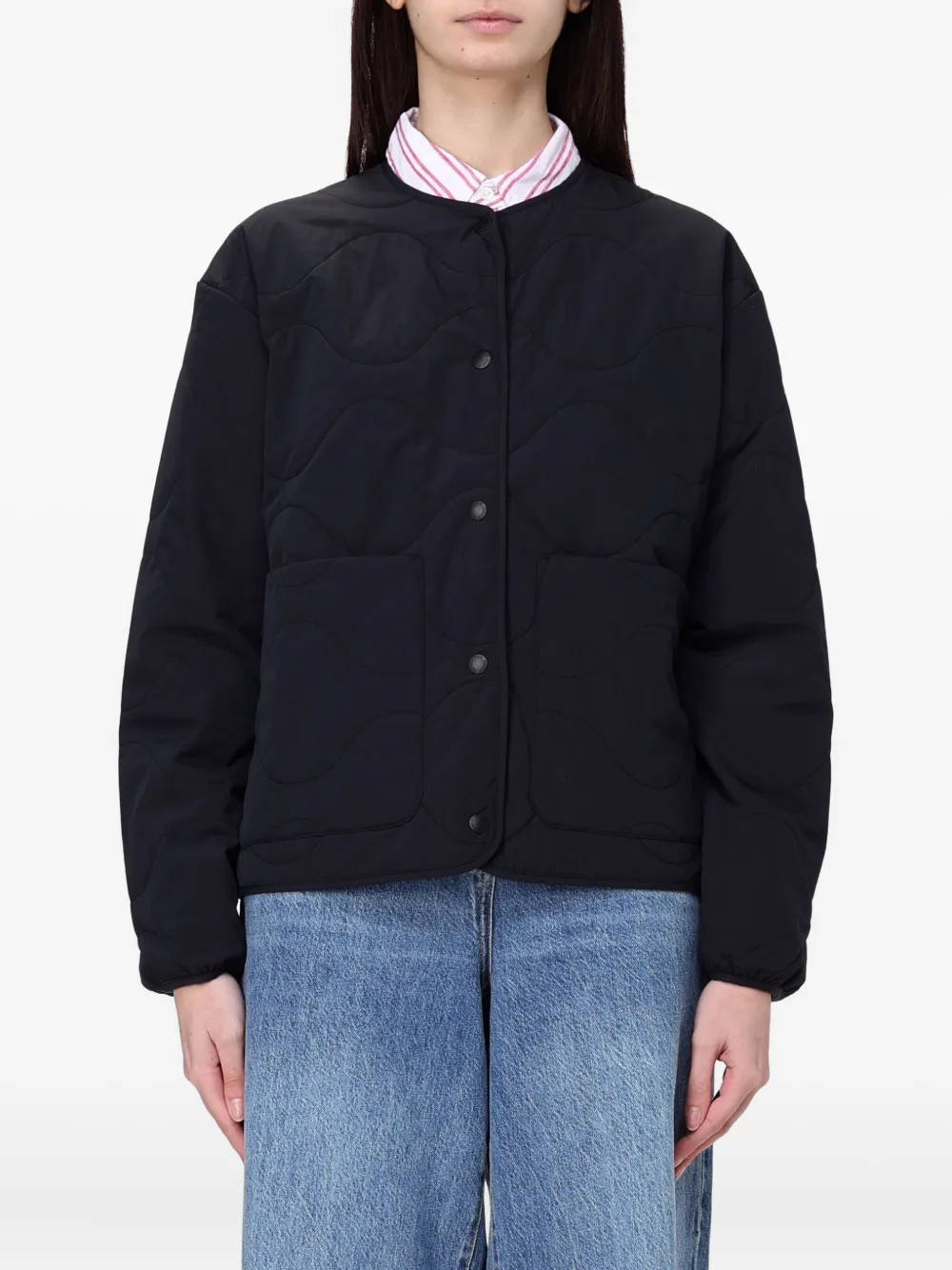 Save The Duck quilted loop jacket | Blue | Image 1