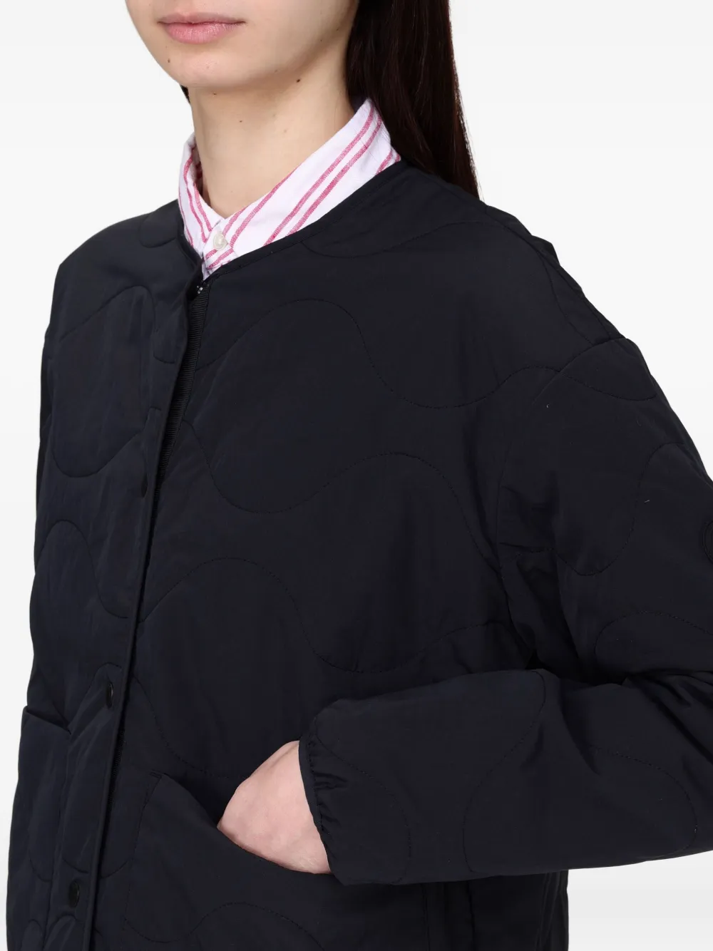 Save The Duck Quilted Loop Jacket In Blue