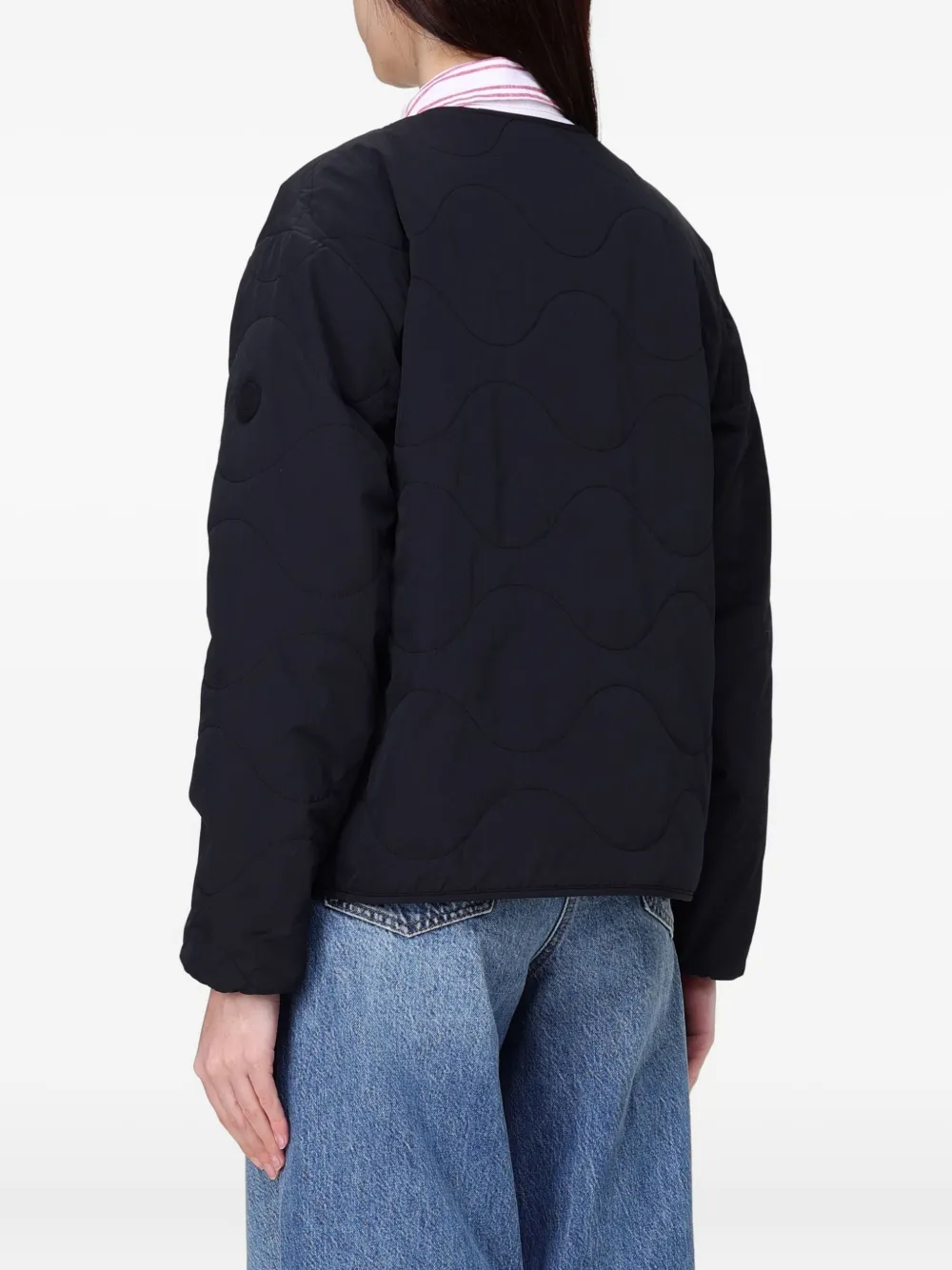 Save The Duck Quilted Loop Jacket In Blue