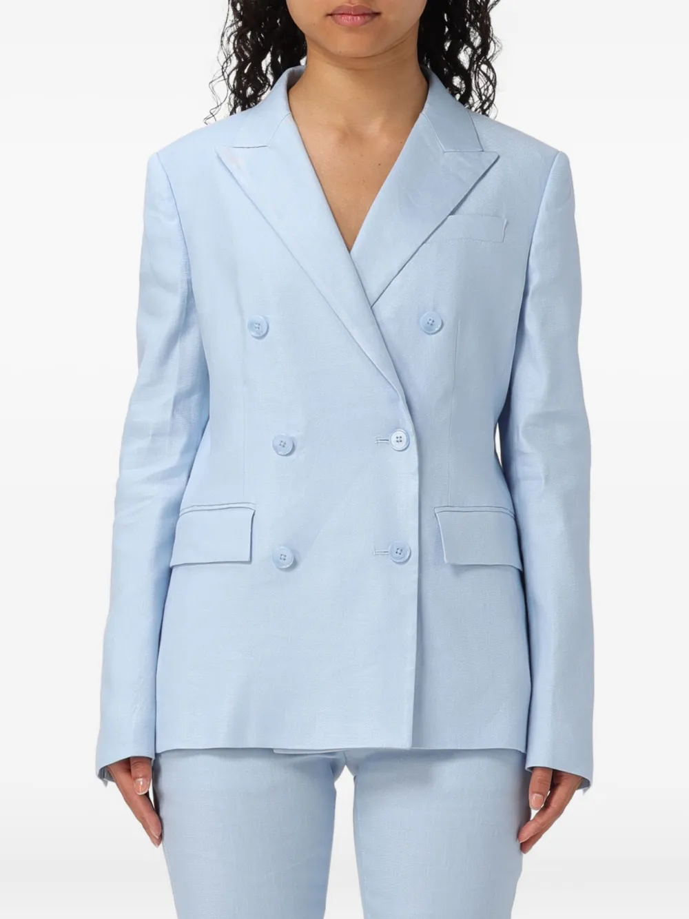 Dondup Double-breasted Blazer In Blue