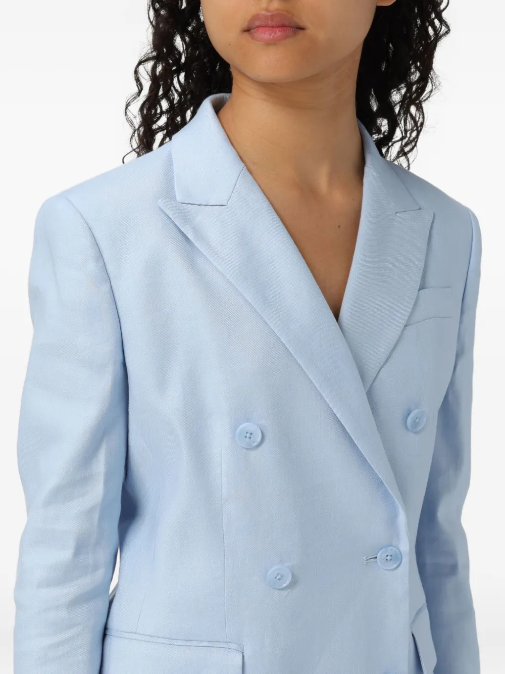 Dondup Double-breasted Blazer In Blue