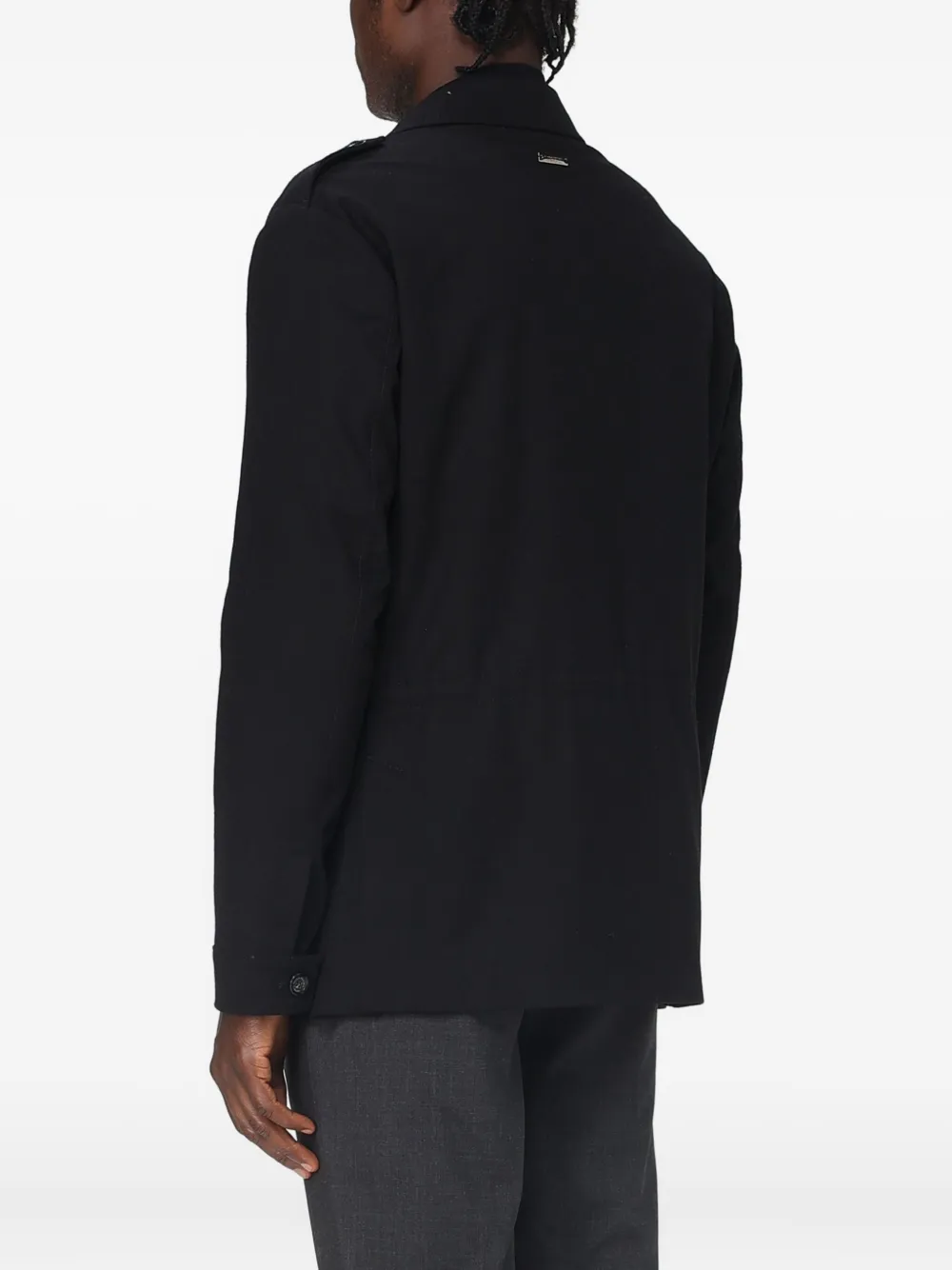 Paolo Pecora Chest-pocket Field Jacket In Black