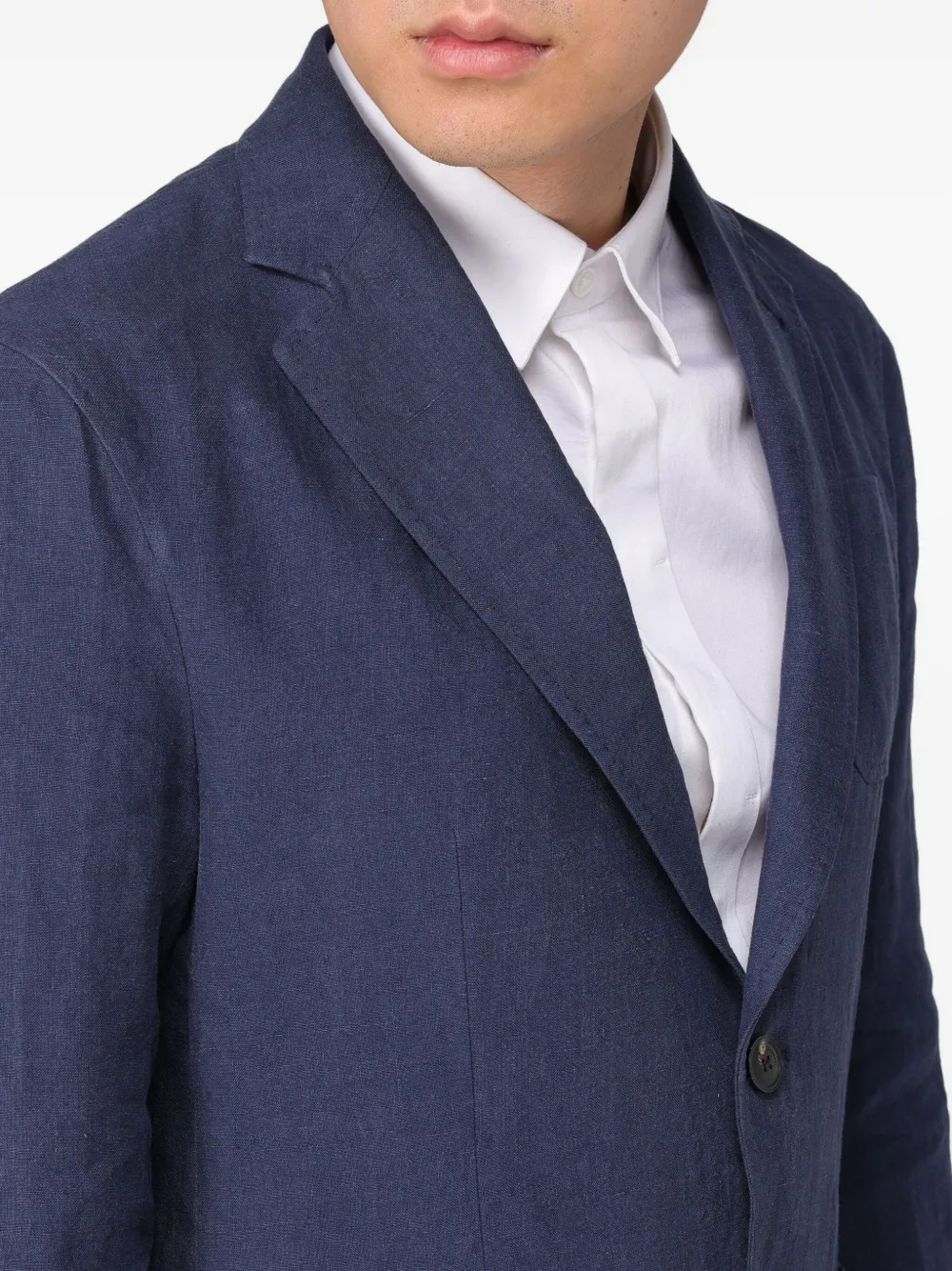 Giorgio Armani Single-breasted Blazer In Blue