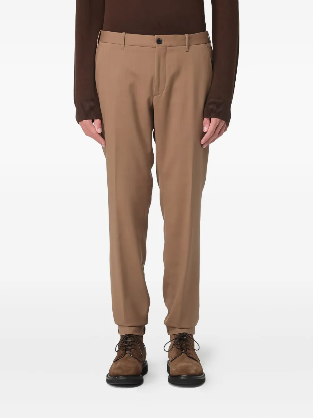 Incotex elasticated trousers | Brown | Image 1