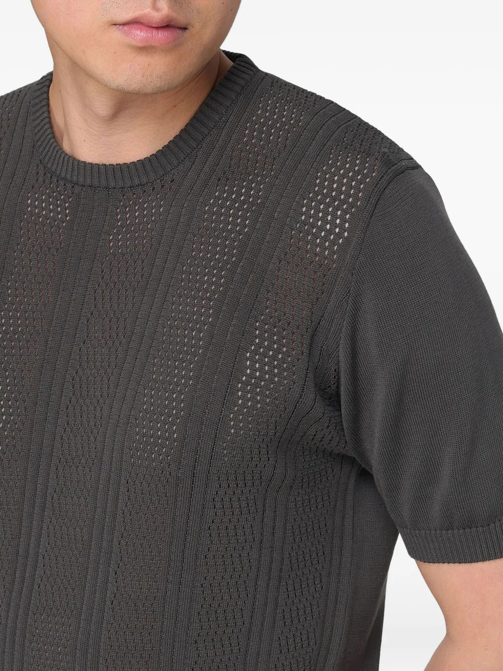 Drumohr Round-neck T-shirt In Gray