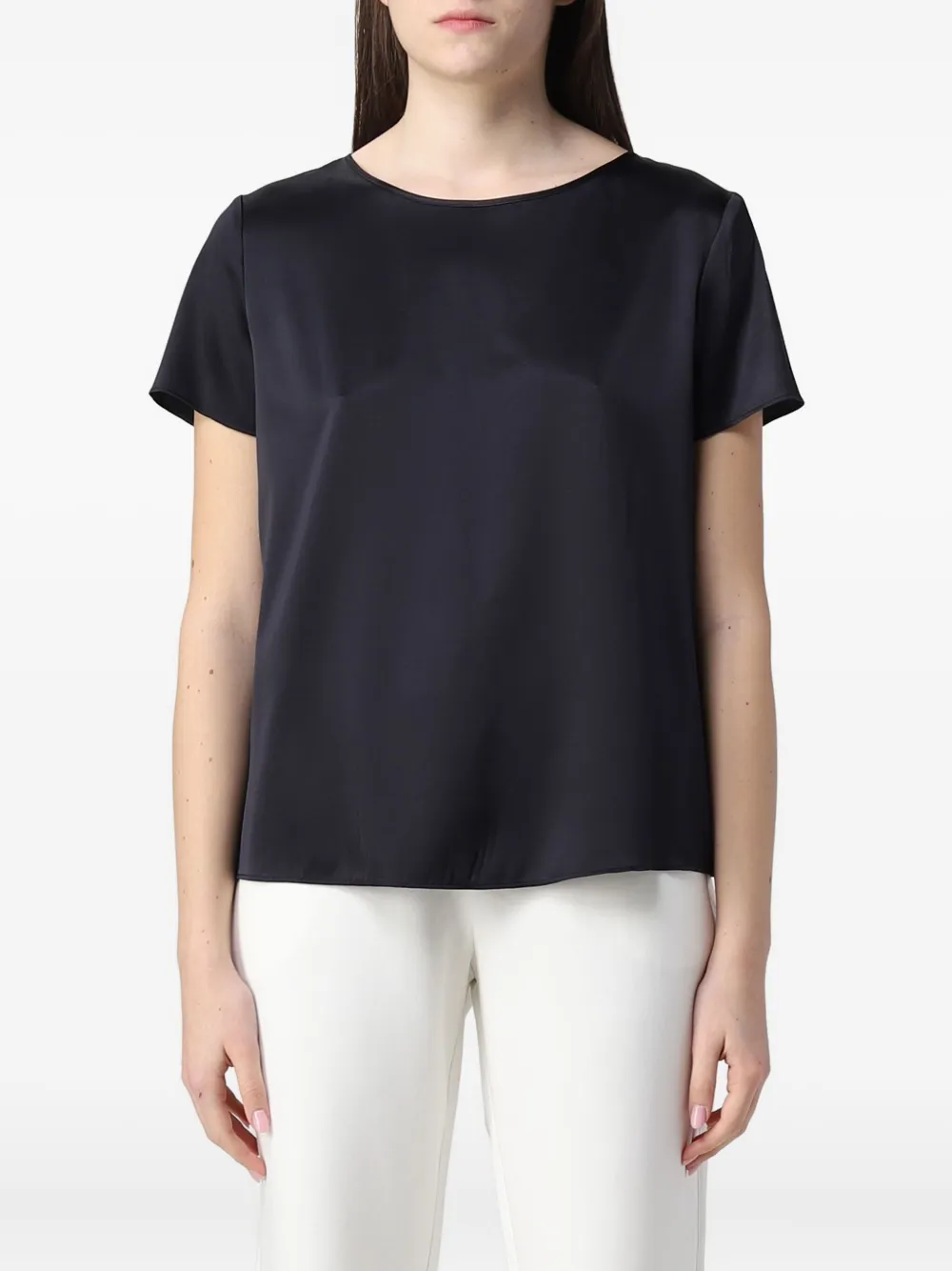 Giorgio Armani satin top | Black | Image 1