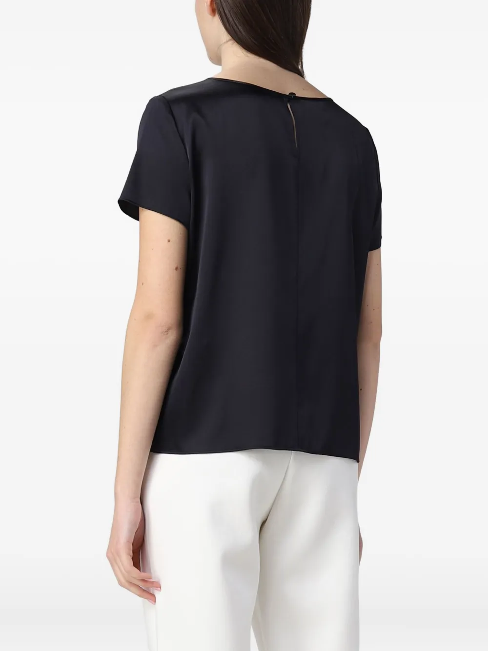 Giorgio Armani satin top - Zwart